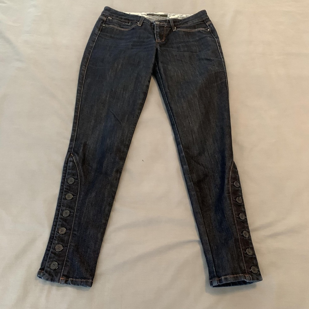 Joe's Jeans Button Ankle Chelsea Jeans Womens 26 Blue Dark Wash Slim Denim‎